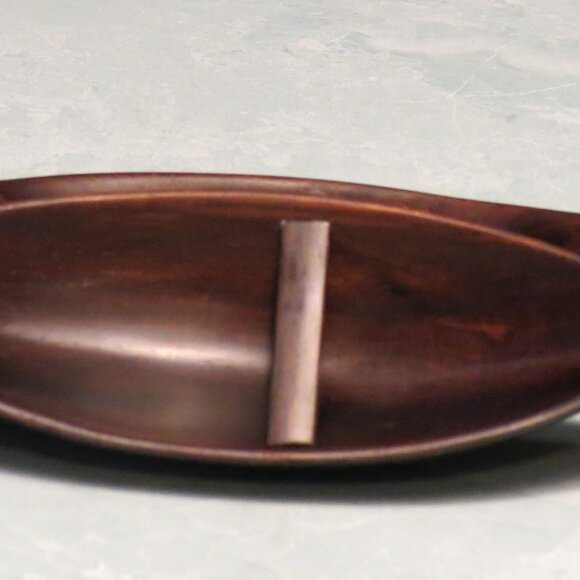 Set of 2 Miniature Canoes (approx 7.5") with Stand - Picture 3 of 8